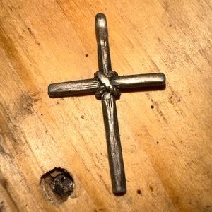 Random bracelet, Cross Charm, and 3 Sterling Silver 925 necklaces.